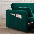 thumbnail image 4 of KINFFICT Pull Out Sofa Bed, 2 Seat Sleeper Sofa with Pull Out Couch, Upholstered Velvet Loveseat Sleeper with Adjustable Back, for Living Room, Green, 4 of 8