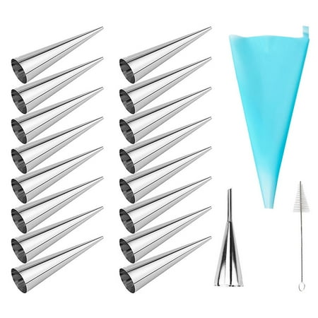 

Fovolat Baking Cones Stainless Steel Spiral Croissant Tubes Horn Bread Moulds Pastry Cake Mold Cookie Dessert Baking Kitchen Tool