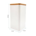 thumbnail image 2 of Canister Homecreations Metal Blanco con Tapa Bambú 2100ml, 2 of 4
