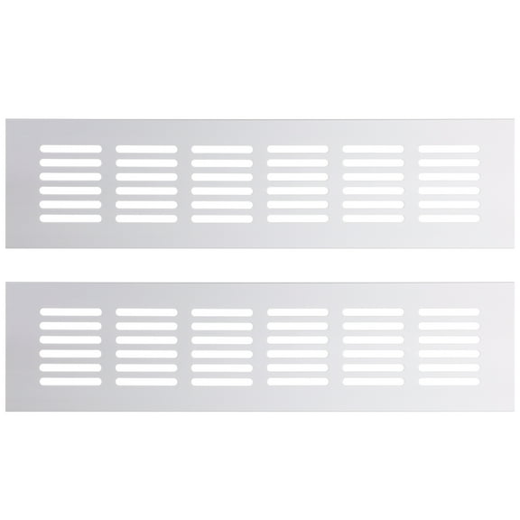 2 Pcs Rectangular Air Vent Floor Register Screen Deflector Silver