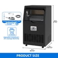 thumbnail image 2 of Dextrus 130 LBS Commercial Ice Maker, 44 Ice Cubes Under Counter Freestanding Machine, ETL Certified, 2 of 9