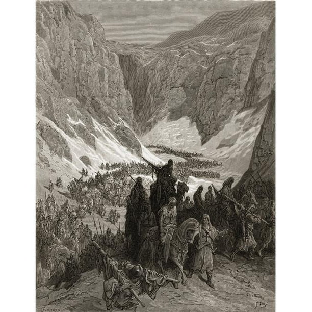 Posterazzi DPI1859767LARGE l'Armée Chrétienne dans les Montagnes de Judea Affiche Impression, Grand - 26 x 34