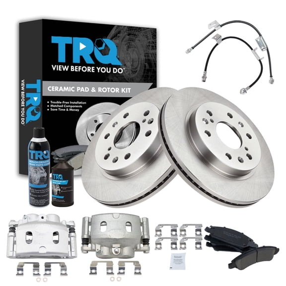 TRQ Front Brake Pad & Rotor Kit Ceramic Fits 2007 GMC Sierra 1500