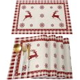 thumbnail image 1 of productos navideños Juegode6mantelesindividualesresistentesalcalorparamesadecomedorNavidadElkCopodenieveBúfalo Zhivalor WMZL-2267-3, 1 of 4