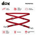 thumbnail image 3 of DDOXX Nylon Dog Leash, 3-Way Adjustable, 6.6 ft - for Dogs Large & Small - Double Dog, 3 of 8