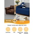 thumbnail image 5 of Navy Blue Black Grey Couch Cover for 2 Cushion Sofa, Modern Irregular Geometric Abstract Washable Loveseat Sofa Covers Slipcover for Sectional Sofas L-Shaped, Couch Throw Cover 71"x118", 5 of 9