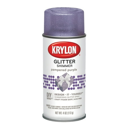 Krylon Glitter Shimmer Spray Paint, 4 oz., Purple