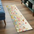 thumbnail image 3 of 2'x6' Rug Runners for Hallways Kitchen, Spring Summer Botanical Non Slip Entryway Beside Floor Carpet Runner, Butterfly Floral Vintage Washable Laundry Room Bedroom Throw Rugs Mat for Family Pet, 3 of 8