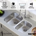 thumbnail image 2 of Karran 32" Undermount 18-Gauge Stainless Steel 60/40 Double Bowl Kitchen Sink Kit, 2 of 6