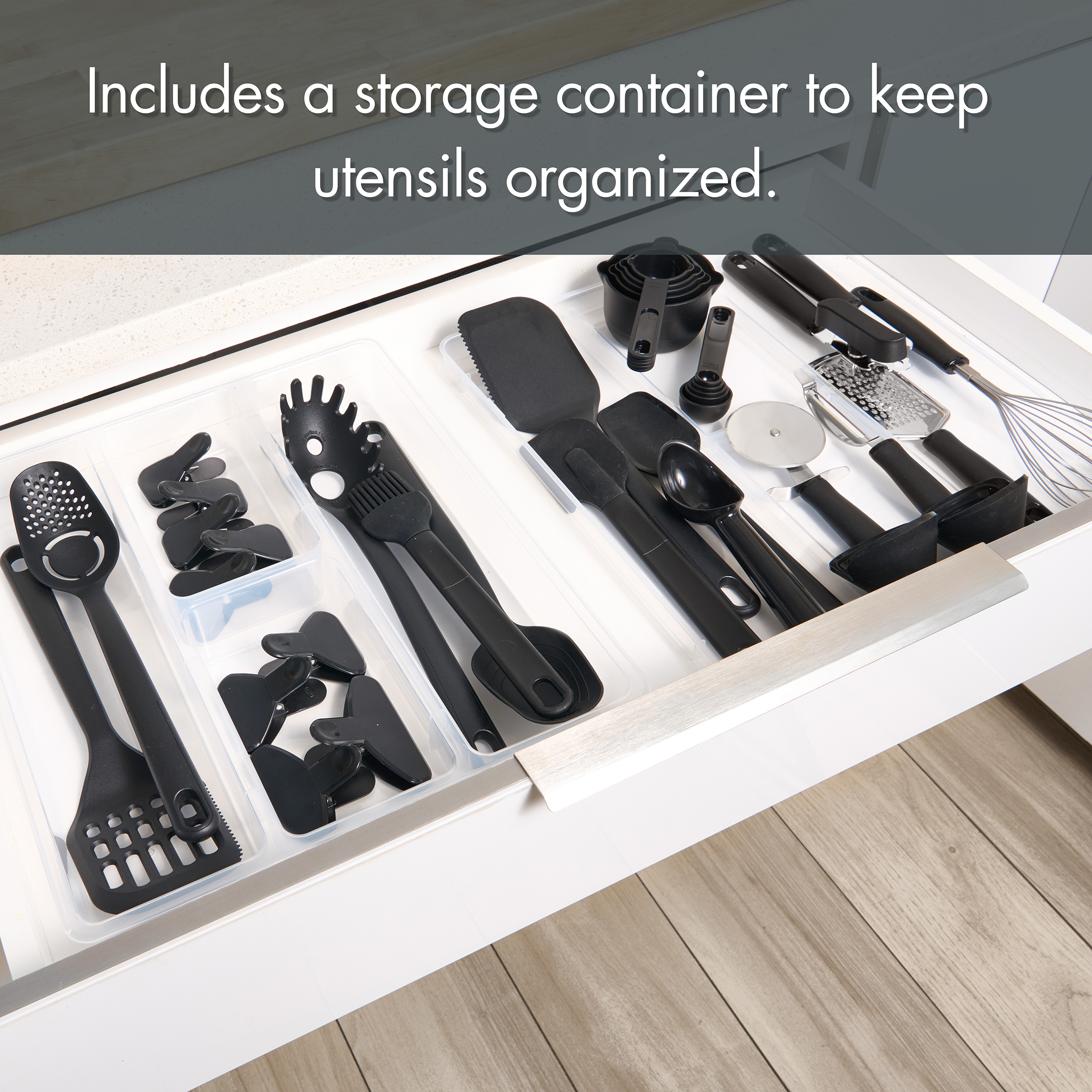 Mainstays 36-Piece Kitchen Utensil Set With Organizer photo 3