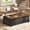 Black + Brown, variant on 47.2" Farmhouse Lift Top Coffee Table with Storage, Wood Center Table with 4 Drawers & Large Hidden Space, Lifting Workstation & Dining Table for Living Room, White + Brown