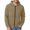 Khaki, variant on Men's Fleece Hooded Jacket Zipper Solid Color Thickened Warm Winter Outerwear Coats with Pockets