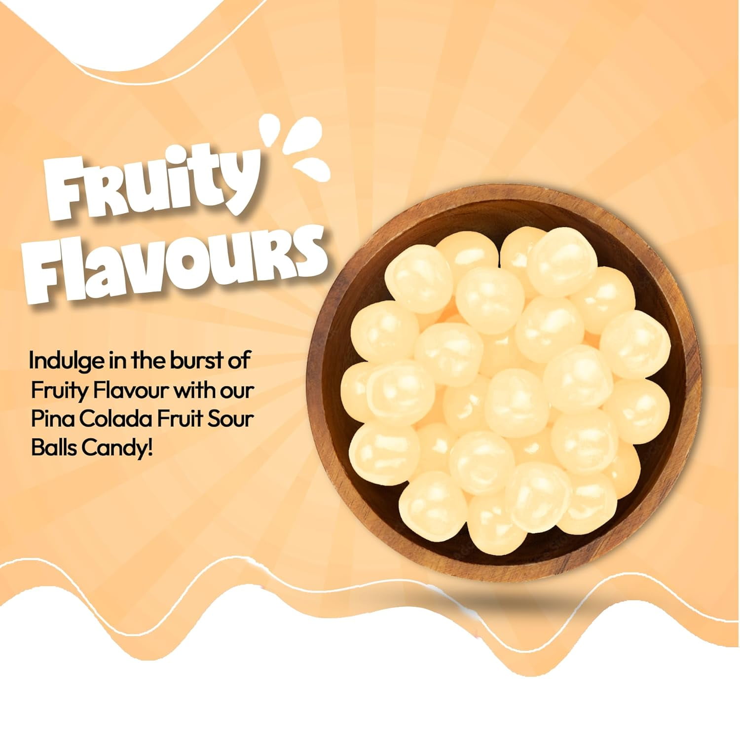NY Spice Shop Pina Colada Fruit Sour Balls- 5 Pound - Healthy Snacks - Bulk Candy Balls - Assorted Candy Sour Balls