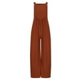 thumbnail image 5 of Patlollav Women'S Bib Overalls Casual Summer Sleeveless Strap Loose Wide Leg Jumpsuits with Pockets, 5 of 6