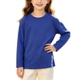 thumbnail image 3 of Loopsun Kids Boys Girls Fall Tops 1-11Years Solid Long Sleeve Pullover Shirts, 3 of 5