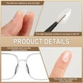thumbnail image 4 of Uxcell 10 Pares de Almohadillas para Gafas de 2.5mm, Agarre de Nariz de Cristal, Gota de Agua Clara, 4 of 7