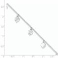 thumbnail image 2 of 925 Sterling Silver 1mm Polished Heart Chain Anklet with 1in Extender Length, 2 of 2