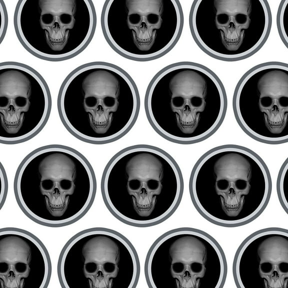 Human Skull Front View Premium Gift Wrap Wrapping Paper Roll