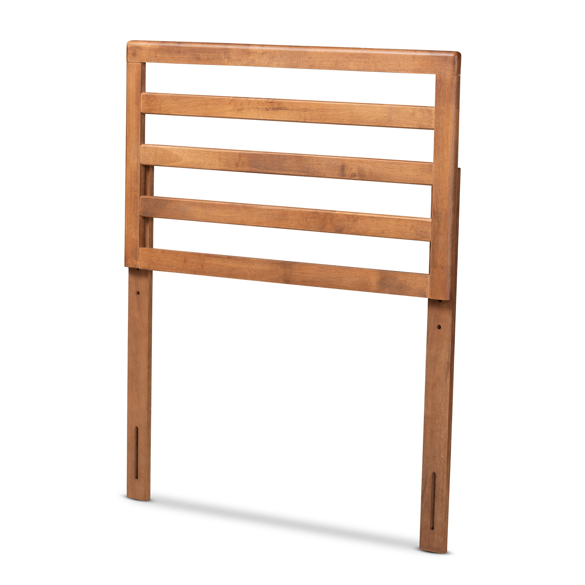 Baxton Studio Akemi Contemporary/Modern Slat Back Support Engineered Wood Headboard, Twin, Ash Walnut