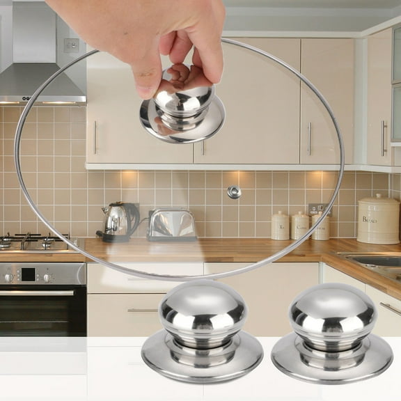 Uxcell Stainless Steel Easy Lifting Kitchen Pot Lid Knob Handle 2Pack