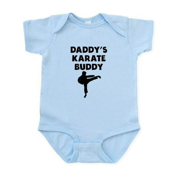 CafePress - Daddys Karate Buddy Body Suit - Baby Light Bodysuit, Size Newborn - 24 Months