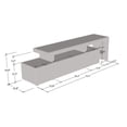 thumbnail image 5 of Modern High-Gloss TV Stand with LED Lighting, Engineered Wood, 59.1 x 15.7 x 20.1 inches, Black, 5 of 6
