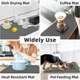 thumbnail image 7 of Kitchen Dish Drying Mat, 31.5"x17" Extra Large Dish Drying Mats for Kitchen Counter, Super Absorbent Dish Mat, Diatomite Coffee Mat Heat Resistant Mat with Anti-slip Rubber Backed (Grey,1 Pack), 7 of 7