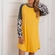 thumbnail image 1 of Vestido corto NikouMX Cuello redondo Estampado de leopardo S M L XL XXL, 1 of 7