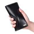 thumbnail image 4 of unbranded Billetera Larga Masculina En Cuero PU Negro Con Múltiples Ranuras Y Compartimentos Para Billetes, 4 of 8