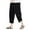 Black, variant on Capri Pants for Men Solid Color Elastic Waist Pants with Pockets Casual Summer Outdoor Relaxed Fit Capris
