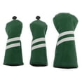 thumbnail image 1 of Cubierta de cabeza de madera Zulema 3 uds manga protectora equipo de golfista verde, 1 of 7