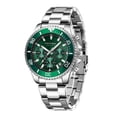 thumbnail image 1 of Reloj para hombre Reloj con pantalla de fecha y hora Reloj de pulsera Estilo deportivo Reloj de cuarzo preciso Reloj de pulsera para hombre, Verde kenally EL003018-01B, 1 of 2