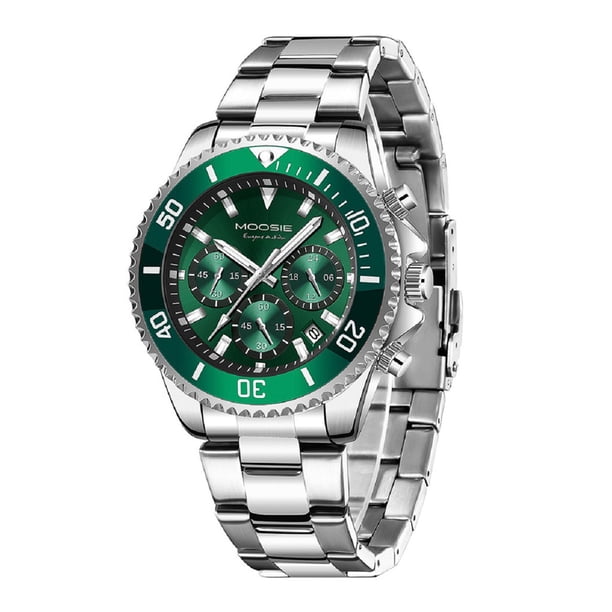 Reloj para hombre Reloj con pantalla de fecha y hora Reloj de pulsera Estilo deportivo Reloj de cuarzo preciso Reloj de pulsera para hombre, Verde Inevent EL003018-01B