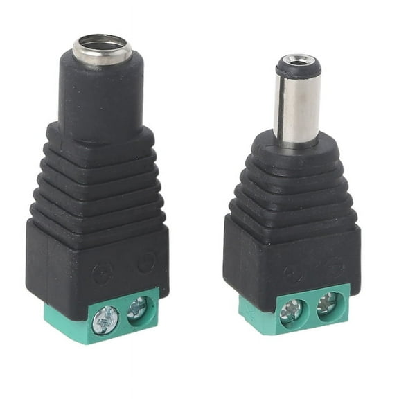 DC Power Jack Plug Connector 12V Male Female 2.1x5.5mm Reliable Connect