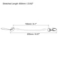 thumbnail image 2 of Uxcell Retractable Coil Spring Keychain Clasp with Key Ring 205mm, 2 Pack Plastic Spiral Stretchy Cord, Clear, 2 of 5