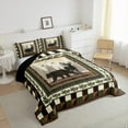 thumbnail image 3 of jejeloiu Safari Deer Bear Bedding Comforter Set,Jungle Animal Twin Comforter Sets,Brown Pine Cone Bedding Set For Teens,Microfiber Bedroom Decor Reversible,2-Piece, 3 of 8