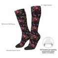 thumbnail image 6 of Zufioo Flowers And Humming Bird1 Print Long High Thigh Socks Knee-High Warm Stocking Women Boot Sock Leg Warmer High Socks for Daily Wear, Cosplay, 6 of 6