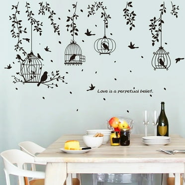 Flock of Birds Flying Wall Decals Stickers Peel and Stick Wall Art ...