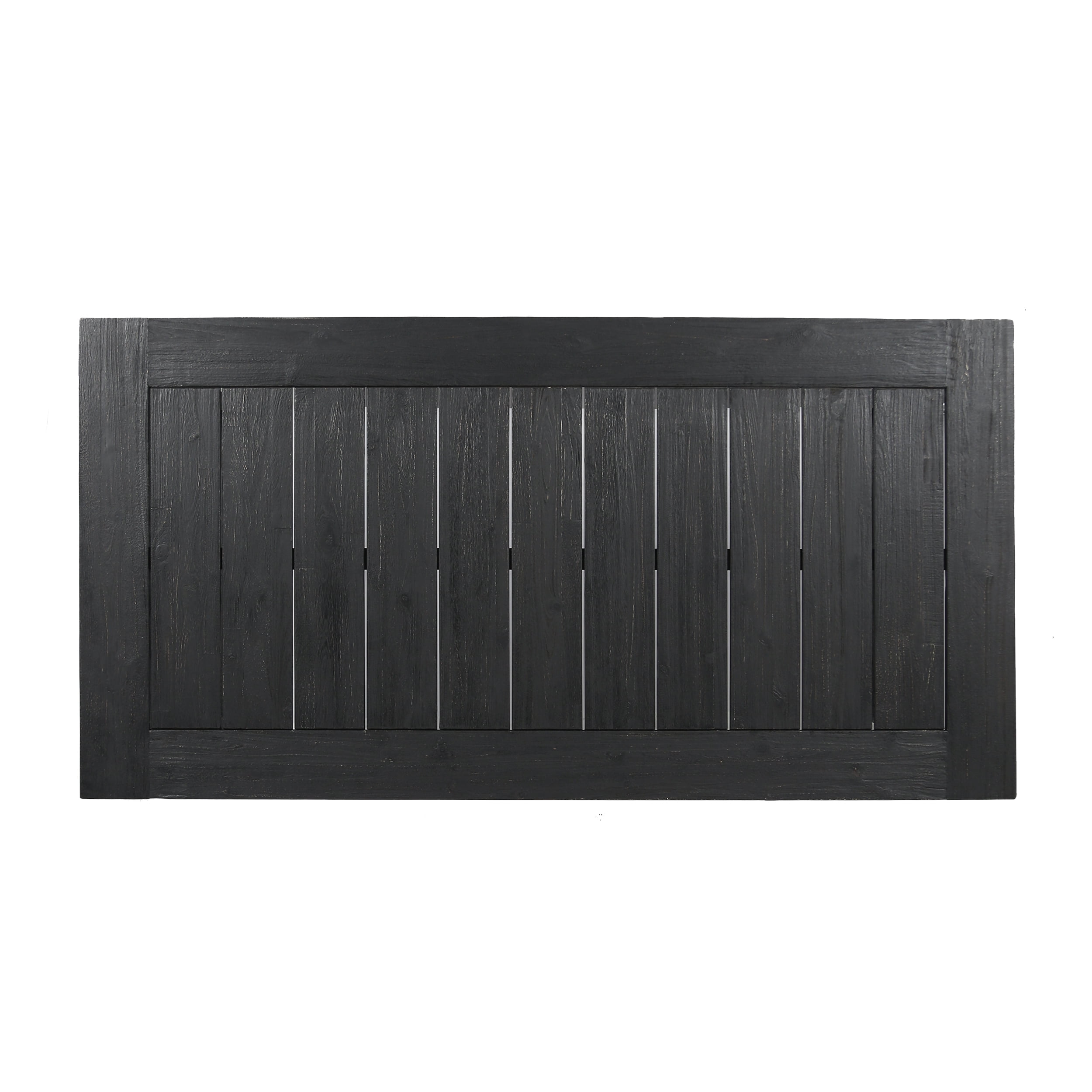 Outdoor Dining Table 69 Inch, Sandblast Finished Acacia Wood Tabletop for Patio Garden, Sandblast Dark Gray