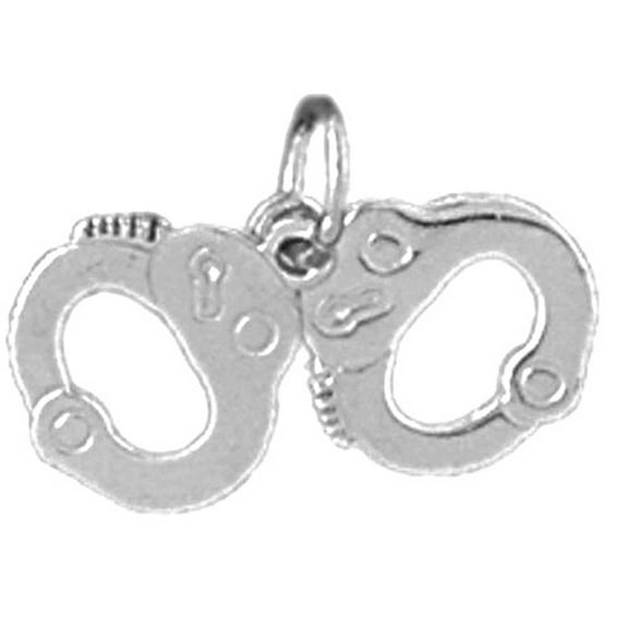 Jewels Obsession Sterling Silver Handcuffs Pendant