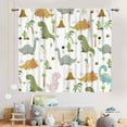thumbnail image 3 of Dinosaur Curtains for Boys Room, Cartoon Dino Cute Safari Animal Printed Baby Kids Room Decor Blackout Window Drapes Treatments for Children Nursery Bedroom Living Room 2 Panel Sets, 84"x63" Inch, 3 of 5