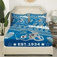 thumbnail image 3 of Erosebridal Football Bed Sheets Set Twin Size Teens Detroit Sheet Set American Football Gifts for Football Fans Women Men Football City Sheets with Deep Pocket Fitted Sheet, 3 of 5