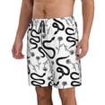 thumbnail image 2 of Balery Hand Drawn Snake Traje de Baño Estilo Hawaiano para Hombre, Shorts de Secado Rápido con Bolsillos-Small, 2 of 6