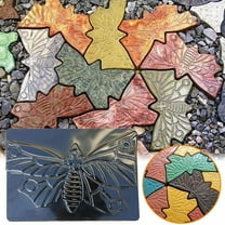 Path Maker Butterfly Stepping Stone Mold Concrete Cement Brick Mould for Park Garden Black Patio