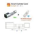 thumbnail image 2 of Door Lock, Tuya BLE TT Lock Smart Electronic Door Lock With DIY Cylinder Core Finrprint APP Keys IC Card Unlock For Home Hotel ,Easy to Install, 2 of 7