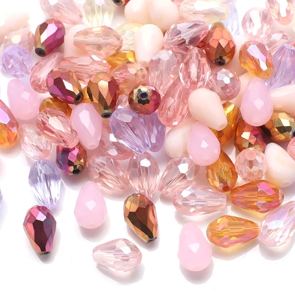 DESIGNICE 50Pcs DIY Jewelry Beads Glass Beads for Necklace Earrings Bracelet Making