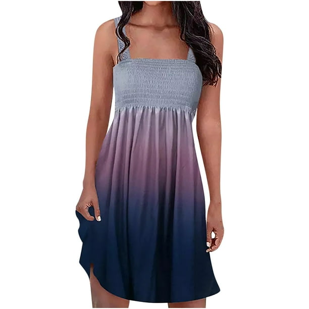 Mujeres Sexy Sling Tube Strapless Strapless Print Sin mangas A-Line Vestido de falda Vestido Fridja hjkh7251