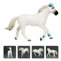 ifundom Realistic White Horse Model Figurine PVC Animal Decoration Collectible
