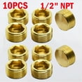 thumbnail image 2 of 10Pcs 1/2" NPT Male Brass Internal Hex Head Socket Pipe Plugs End Cap, 2 of 4