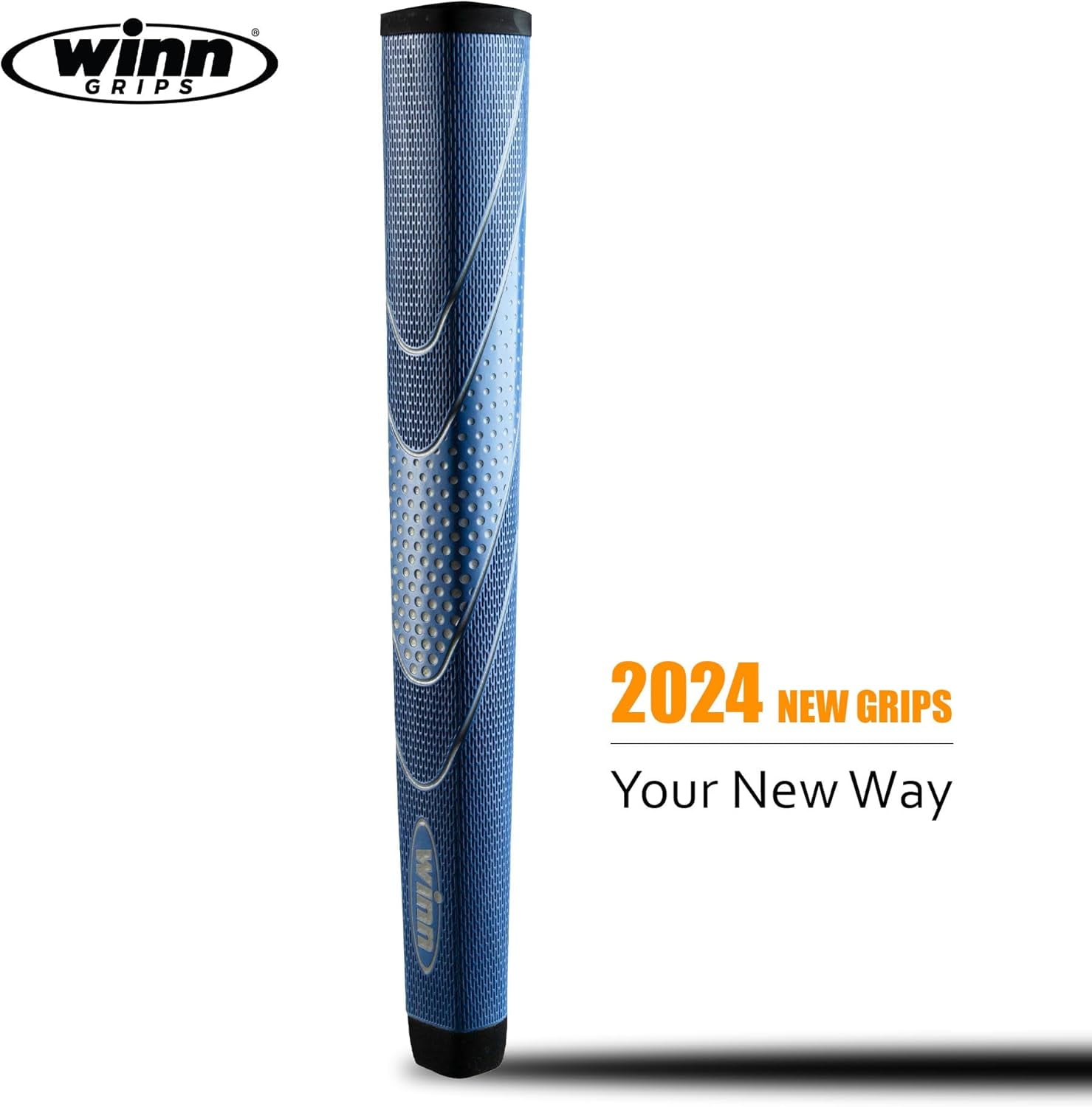 Winn 2024 New Putter Grip - Jumbo Lite Pistol Blue